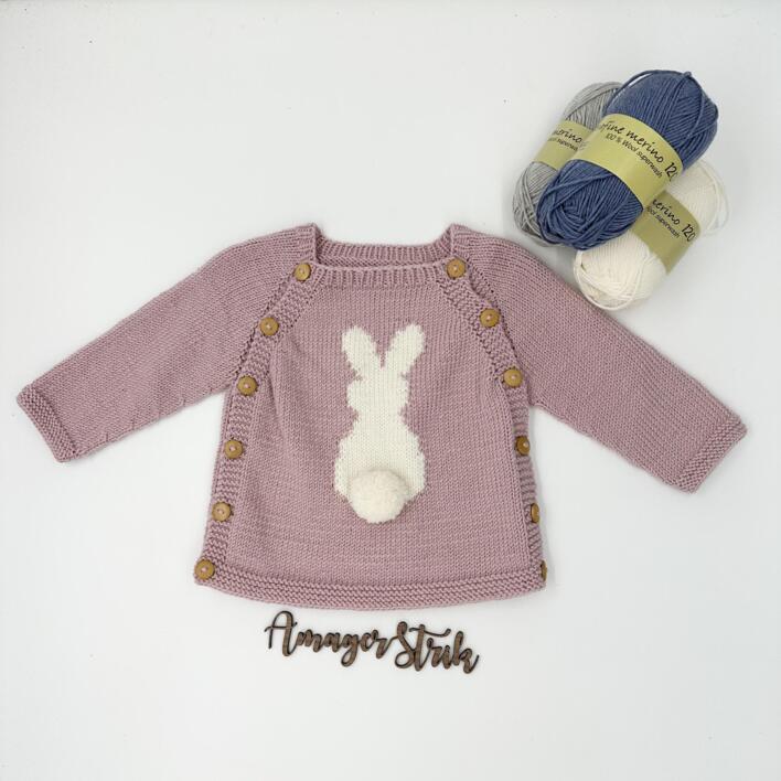 Opskrift til Kanin trøjen og pompon sokker