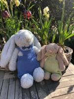 Opskrift til overalls og butterfly til Jellycat 18 og 31 cm