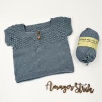 Strikkekits til morfars vest i Extrafine merino 120