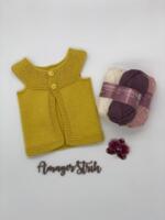 Strikkekits til Cirkelines vest i Merino Cotton