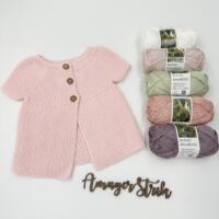 Strikkekits til Vendestrik trøje til de små i Blend Bamboo