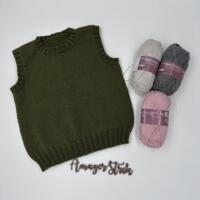 Strikkekits til Basic vest i Merino Cotton