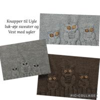 Knapper til Ugle-lukøje sweater og Vest med ugler