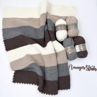 Opskrift til Begynder babytæppe i Extrafine merino 90