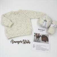 Strikkekits til Bamsesweater i Konfettifarver