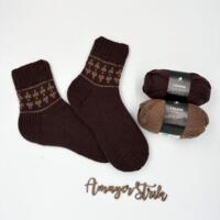 Opskrift til hyggesokker med mønster i 1. Class Cashmere