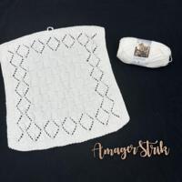 Opskrift til gæstehåndklæde med mønstertern i Cotton nr. 8