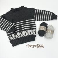 Strikkekits til Elefantblusen junior i Extrafine merino 90