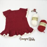 Opskrift til Hæklet Juletunika i Extrafine merino 120