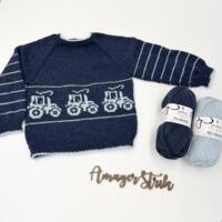 Opskrift til Nikolaj's traktor sweater i Anina