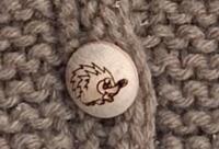 15 mm træknap med pindsvin