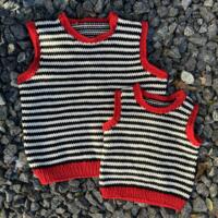 Strikkekits til Zebra vest i Merino Cotton