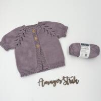 Strikkekits til Alma´s kortærmet cardigan i Bommix Bamboo