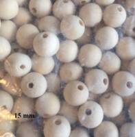 Træperler i 15 mm