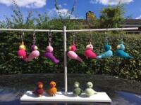 Opskrift til Hæklede sangfugle til pynt eller som nøgleringe